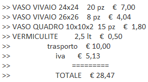 Clicca l'immagine per ingrandirla. 

Nome: preventivo.PNG 
Visualizzazioni: 33 
Dimensione: 5.9 KB 
ID: 106114